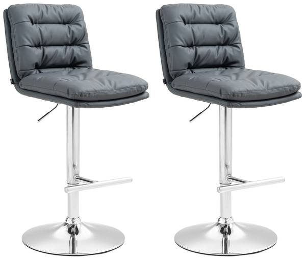 Barhocker Damar 2er Set Silber