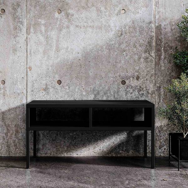 Couchtisch Matteo Schwarz - Metall - 90 x 45 x 45 cm
