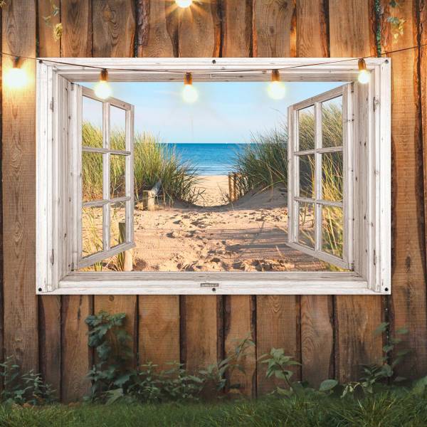 GARTENPOSTER Strandweg 180 x 120 cm