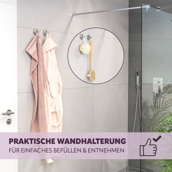 Badhaken PIAZZA 2er-Set inkl. Klebe Set Silber - Metall - 6 x 5 x 6 cm