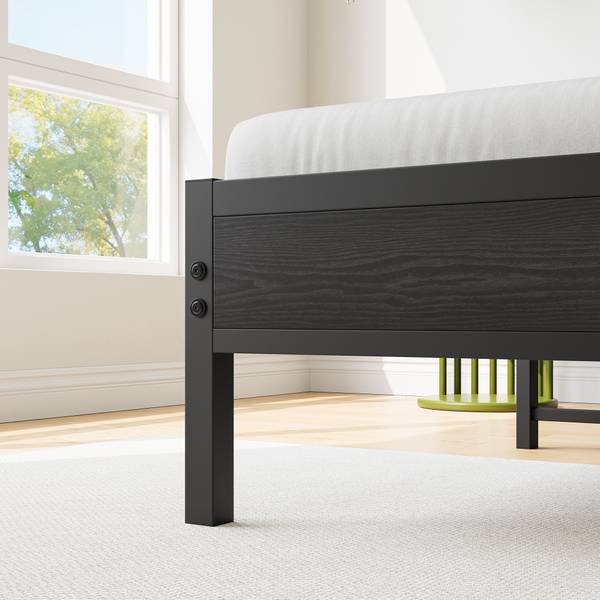 Bettgestell ZY-020 Schwarz - Holzwerkstoff - 91 x 99 x 217 cm