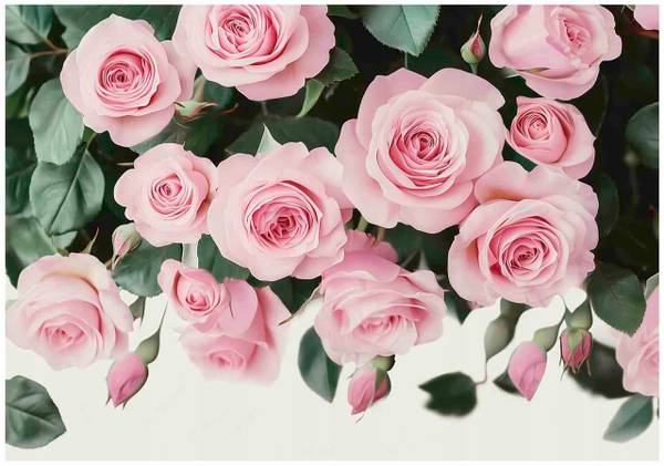 Fototapete Blumen Rosen Schlafzimmer 300 x 210 cm