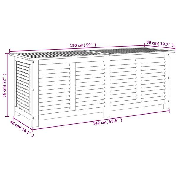 Gartentruhe 3033304 Tiefe: 150 cm