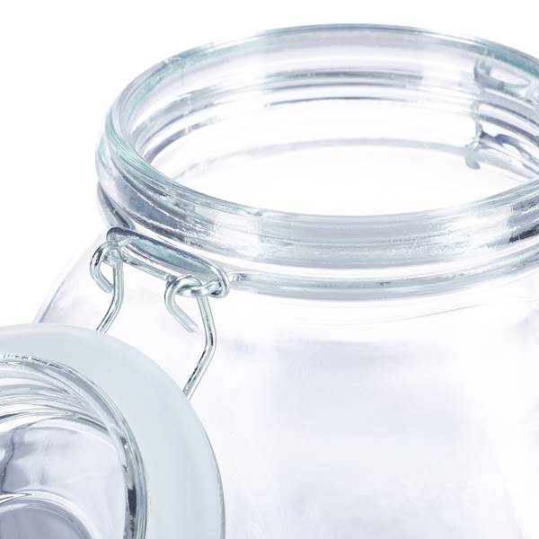 Einmachglas 3 Liter Silber - Eisen - Silikon - 15 x 26 x 15 cm