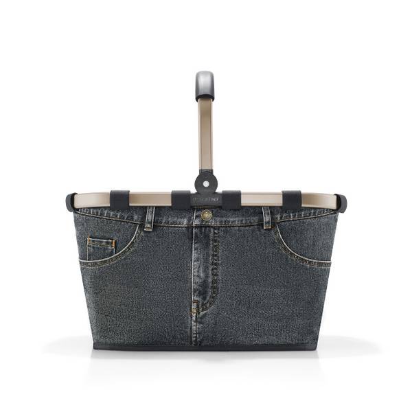 Einkaufskorb Carrybag  Jeans Dark Grey Grau - Polyester - 48 x 29 x 28 cm