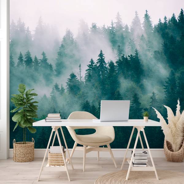 Fototapete Nebel Wald Natur Bäume 300 x 210 x 210 cm