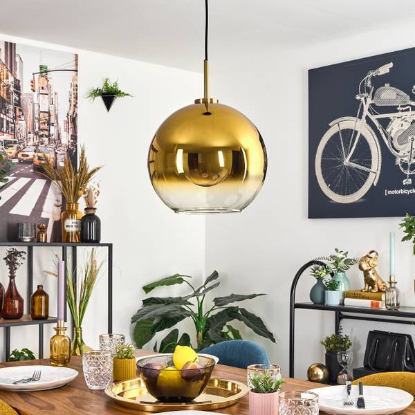 Deckenleuchte Cesaro Gold - Metall - 34 x 38 x 50 cm