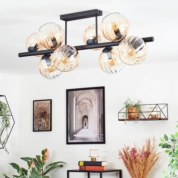 Deckenleuchte Cesaro Gelb - Metall - 24 x 16 x 110 cm