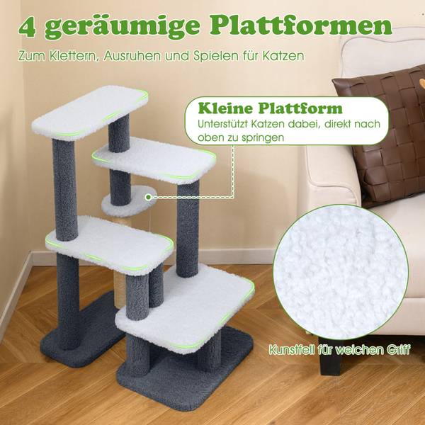 Katzenturm BH32652 Grau - Holzwerkstoff - 41 x 77 x 62 cm