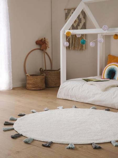 Tapis lavables pour enfants Malu Bleu - 120 x 120 cm