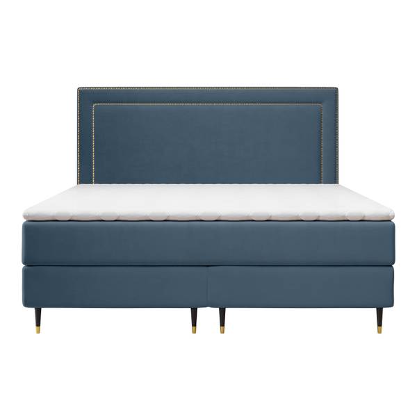 Boxspringbett Fuum Premium Blau - Breite: 140 cm