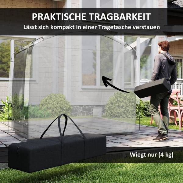 Fahrradgarage 84C-649V00CG Grau - Textil - 150 x 195 x 220 cm