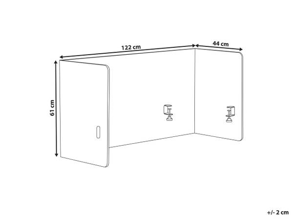 Schreibtischtrennwand SOLOA Weiß