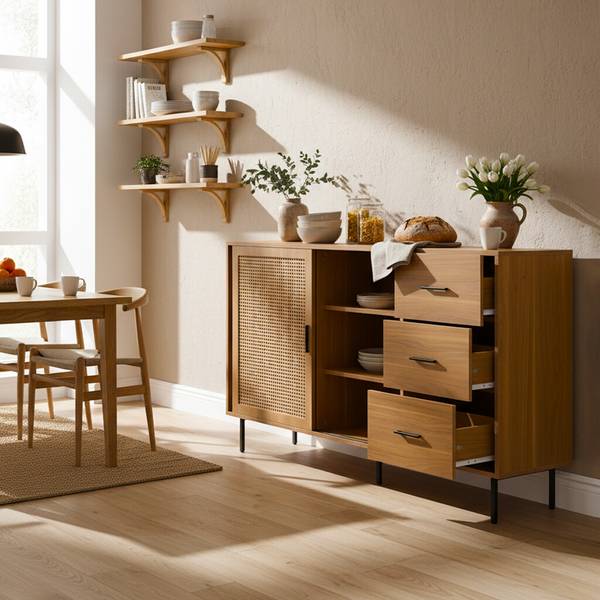 Sideboard Diapause Braun - Holzwerkstoff - 140 x 91 x 37 cm