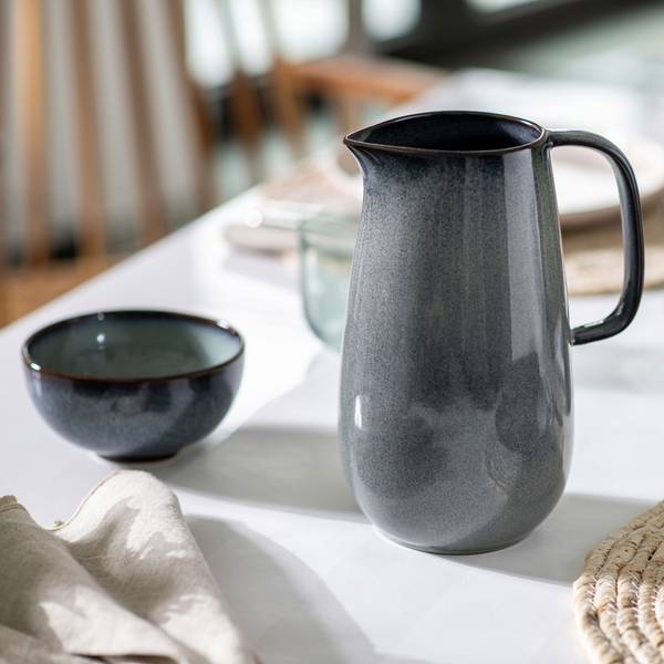 Krug Lave gris Grau - Keramik - 14 x 23 x 17 cm