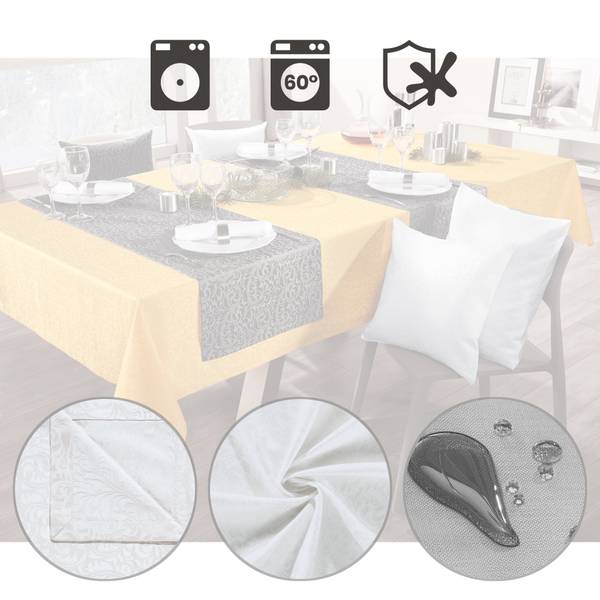 Tischdecke 125275-S22 Weiß - 130 x 190 cm