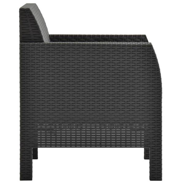 Garten-Lounge-Set 3067233 (3-teilig) Grau - Polyester - Polypropylen - 58 x 41 x 58 cm