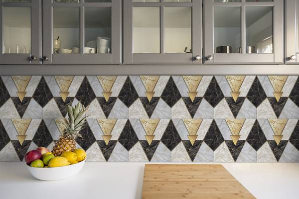 Selbstklebende Fliesen (9 St.) Stein Polyester PVC - 30 x 30 x 1 cm