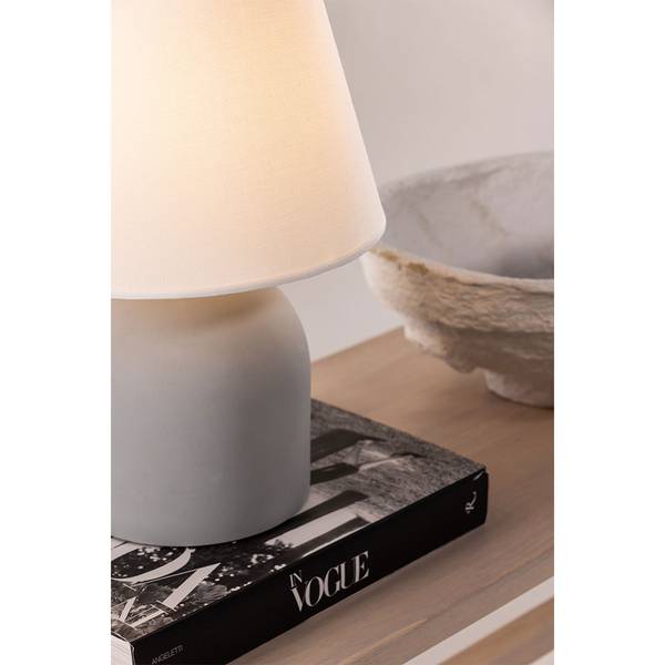 Lamp Styrso grijs - deels massief hout - 25 x 37 x 25 cm