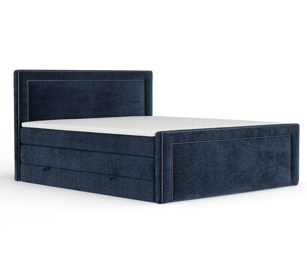 Boxspringbett Luxora Marineblau - Liegefläche Breite: 160 cm