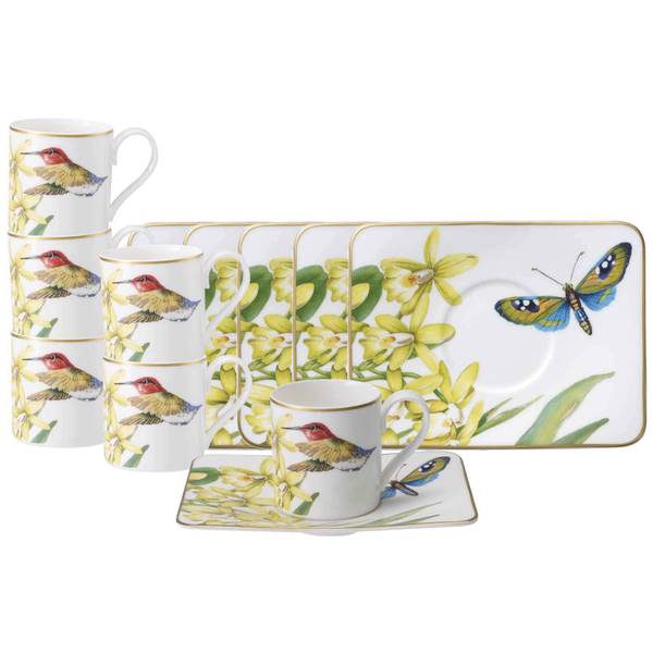 Espresso-Set Amazonia 12-teilig Porzellan - 11 x 8 x 15 cm