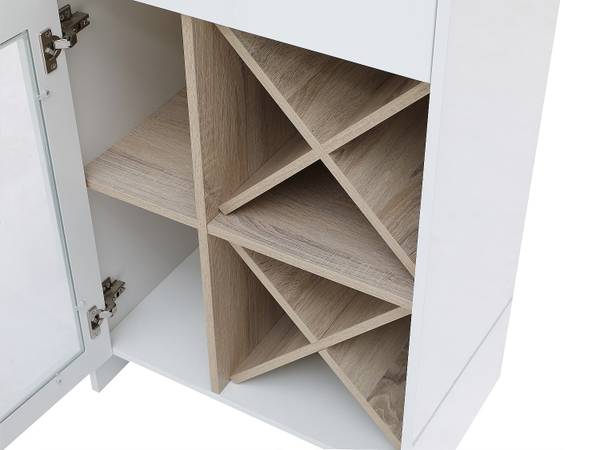 Barmöbel NIRAYA Braun - Weiß - Holz teilmassiv - 60 x 100 x 150 cm