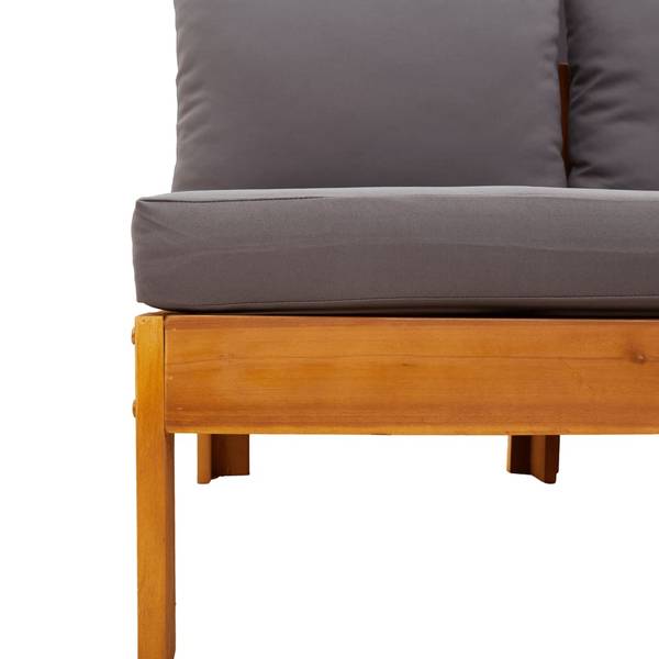 Garten Sofagarnitur 3033744-6 (6-teilig) Grau - Akazie - 68 x 64 x 68 cm