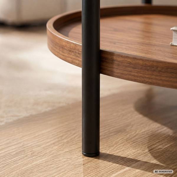 Loft Couchtisch CORTADO 5613 Schwarz - Walnuss Dekor - Walnuss