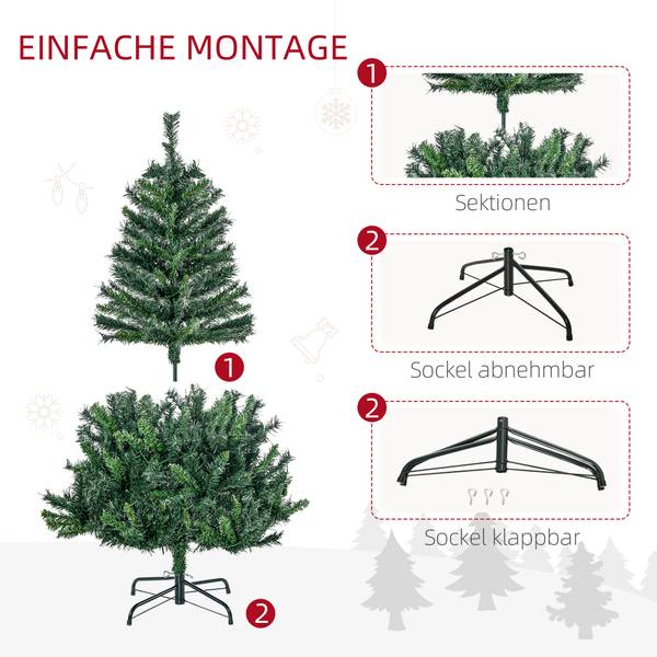 Künstlicher Weihnachtsbaum 830-185V01 Grün - Kunststoff - 75 x 120 x 75 cm