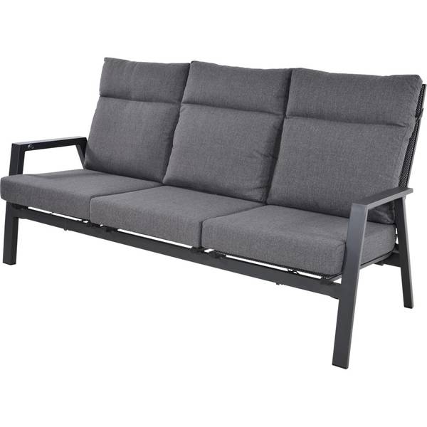 Zweisitzer-Sofa OHIO Grau - Metall - 81 x 63 x 192 cm