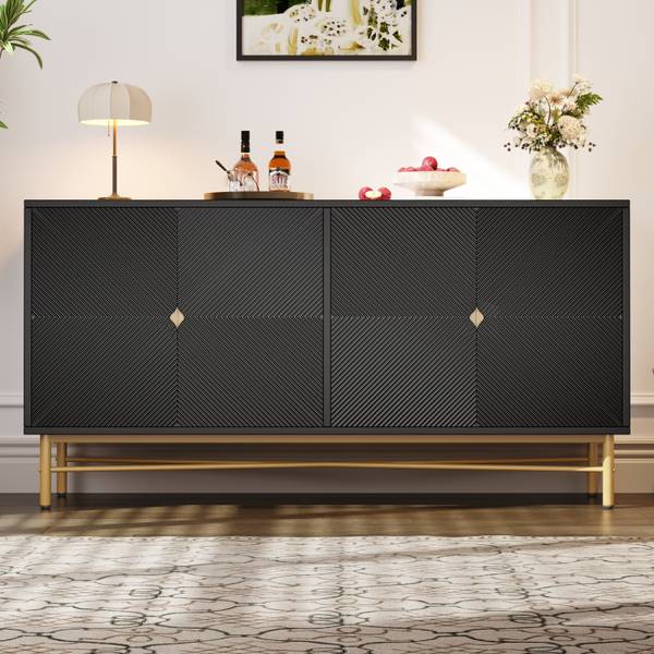 Sideboard LineWoody Ⅲ Schwarz
