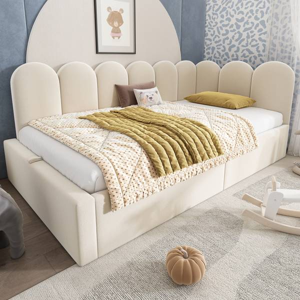Polsterbett Metis Ⅳ Beige - Tiefe: 200 cm