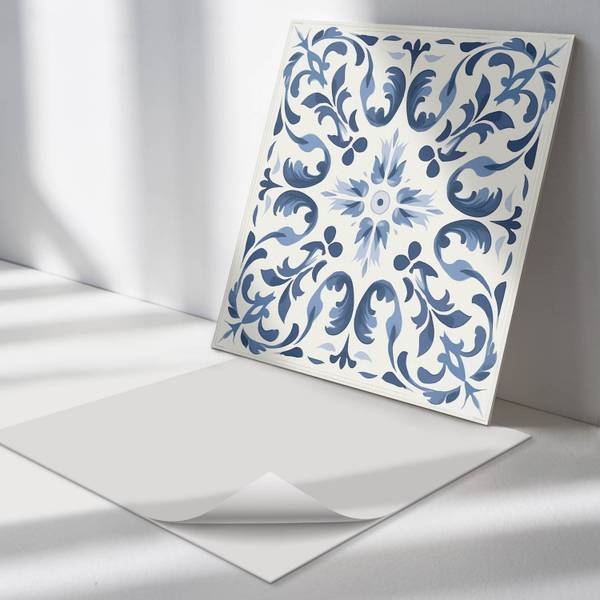 Fliesen Blumen Kachel Fein 4er Set 50 x 50 cm