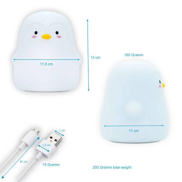 Kinder Nachtlicht PINGU Weiß