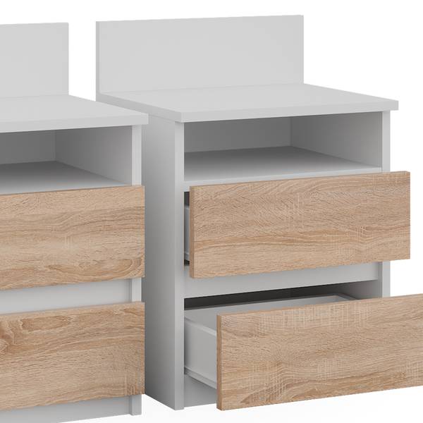 Table de chevet Monty 53172 Marron - Bois manufacturé - 40 x 60 x 33 cm