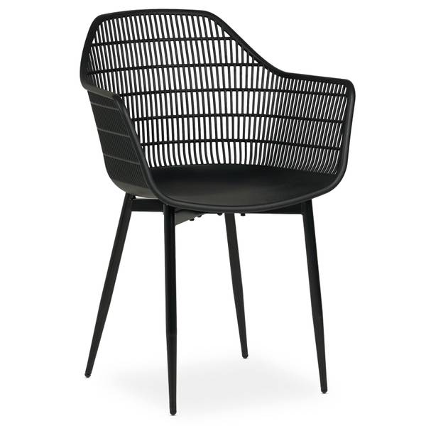 Gartenstühle MARGHERITA (4er-Set) Schwarz - Kunststoff - 60 x 86 x 52 cm