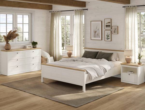 Bett KORSIKA Braun - Holzwerkstoff - 200 x 1 x 180 cm
