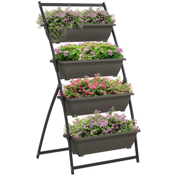 Support pour plantes 84H-050V00DR Marron - Métal - 79 x 162 x 76 cm