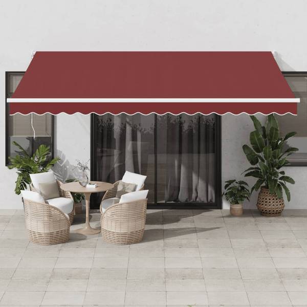 Einziehbare Markise 3028286-1 Burgunderrot - 300 x 450 cm
