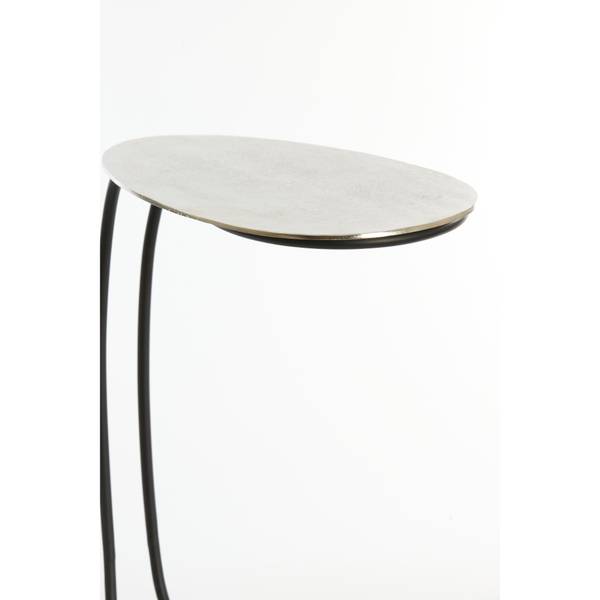 Beistelltisch Marsh Silber - Eisen - 27 x 53 x 42 cm