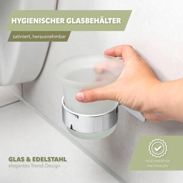 Toilettenbürste Lucente Tape 94081 Silber - Metall - 12 x 36 x 14 cm
