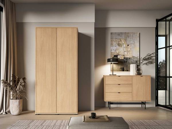 Kleiderschrank HEGGERS Braun - Melamin - 92 x 190 x 52 cm