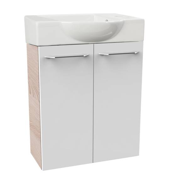 Waschbeckenunterschrank SBC B.Clever Weiß - Holzwerkstoff - 60 x 70 x 34 cm