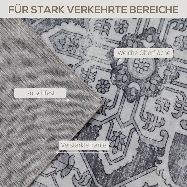 Wohnzimmerteppich 83C-031V71GY Grau - Textil - 160 x 1 x 230 cm