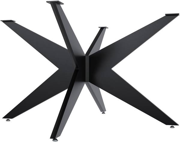 pieds de table Delmont Noir - Métal - 130 x 74 x 130 cm