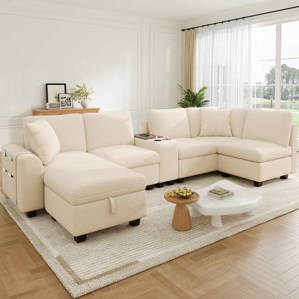 Canapé d’angle UL919505 Ⅵ Beige