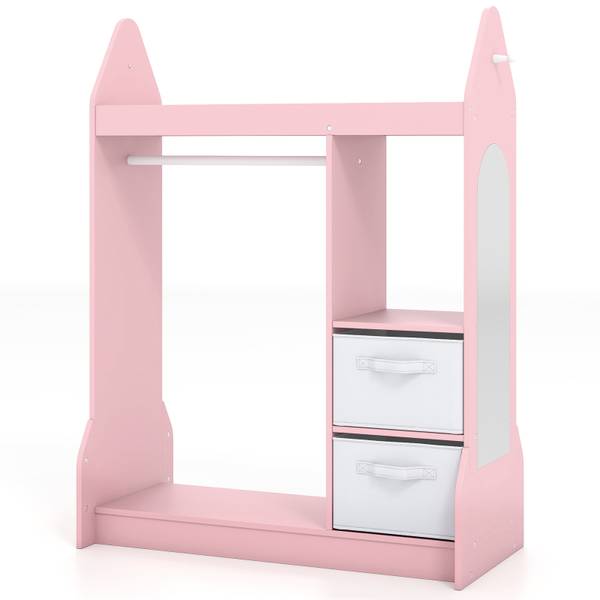Kleiderschrank 73452096 Pink - Holzwerkstoff - 81 x 107 x 38 cm