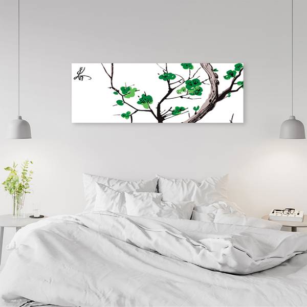 Wandbild kirschzweig 90 x 30 cm