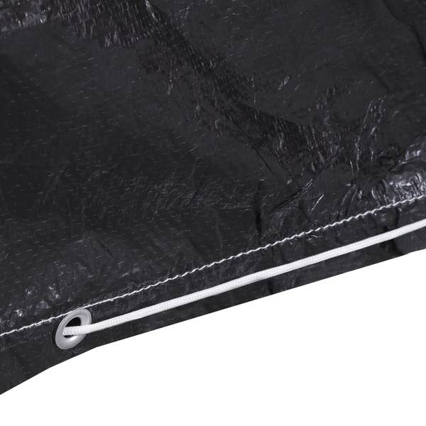 Hollywoodschaukel Abdeckung 48639 Schwarz - Aluminium - Polyethylen - 145 x 170 x 255 cm