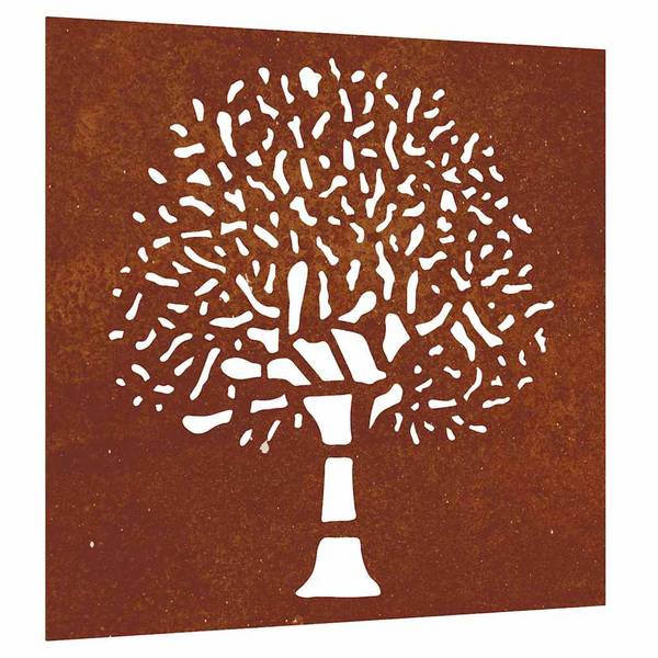 Garten Wanddekoration 824502 Braun - Stahl - 55 x 1 x 55 cm